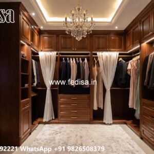 Modern Wardrobe Design with Glass and Wood No-5418