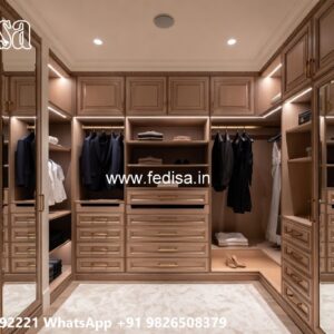 Modern Wardrobe Design with Open Shelving No-5430