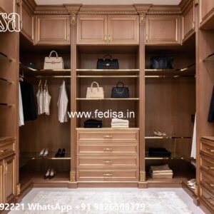 Contemporary Wardrobe Design with Glass Accents No-5483