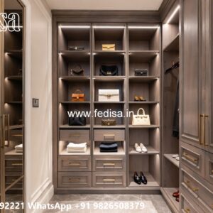 Sliding Wardrobe Design with Elegant Finish No-5513
