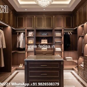 Contemporary Wardrobe Design with LED Features No-5515