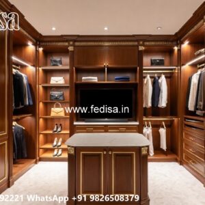 Modern Sliding Wardrobe Design with Mirrors No-5534