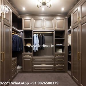Elegant Wardrobe Design with Rich Texture No-5536