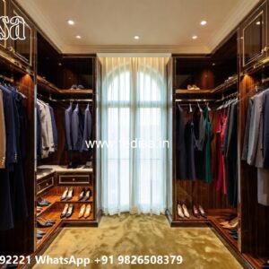 Elegant Wardrobe Design with Hidden Compartments No-5555