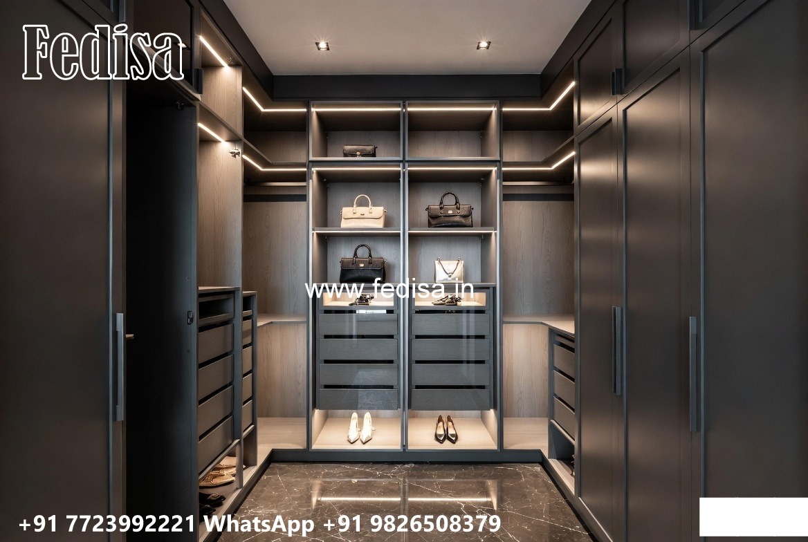 Stylish Wardrobe Design with Mirror Doors No-5556