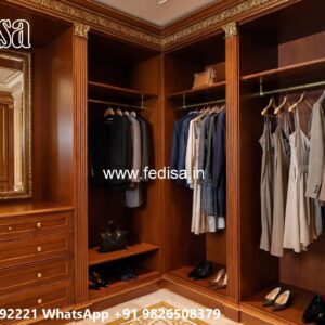 Premium Wardrobe Design with Wooden Texture No-5579