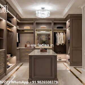 Smart Wardrobe Design with Elegant Storage No-5624