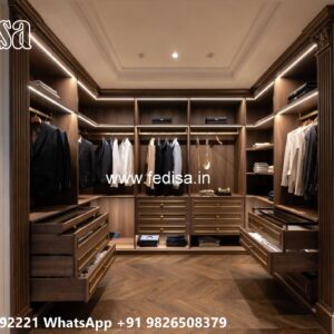 Luxury Wardrobe Design with Mirror Elegance No-5649