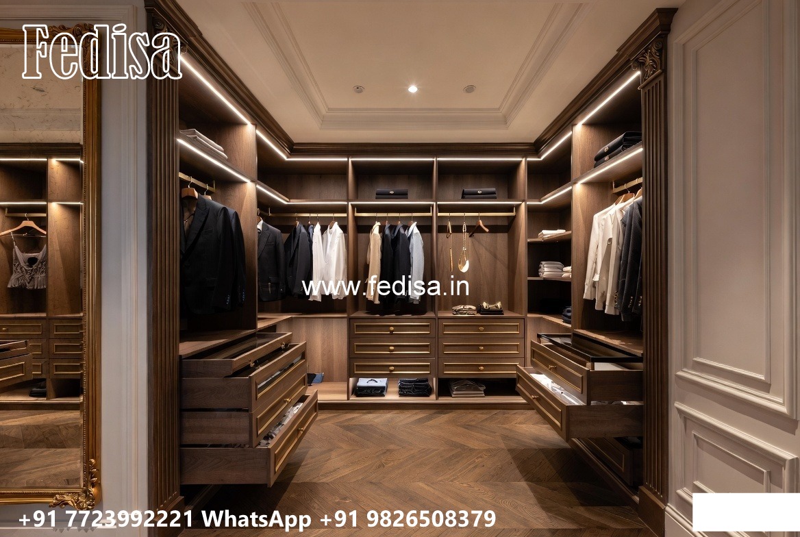 Luxury Wardrobe Design with Mirror Elegance No-5649