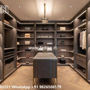 Luxury Wardrobe Design with Premium Glass Doors No-5655