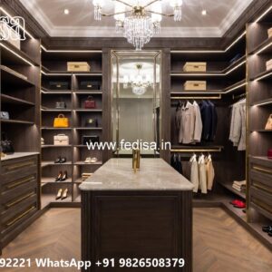 Modern Wardrobe Design with Elegant Shelving No-5656