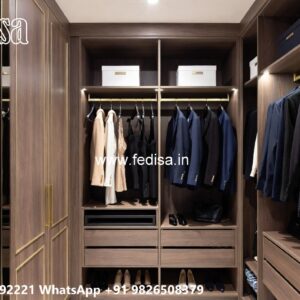 Premium Wardrobe Design with Elegant Wooden Finish No-5676
