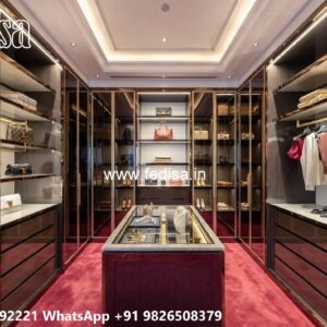 Elegant Wardrobe Design with Modern Mirror Finish No-5681