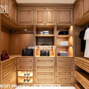 Classic Wardrobe Design with Gold Accents No-6030