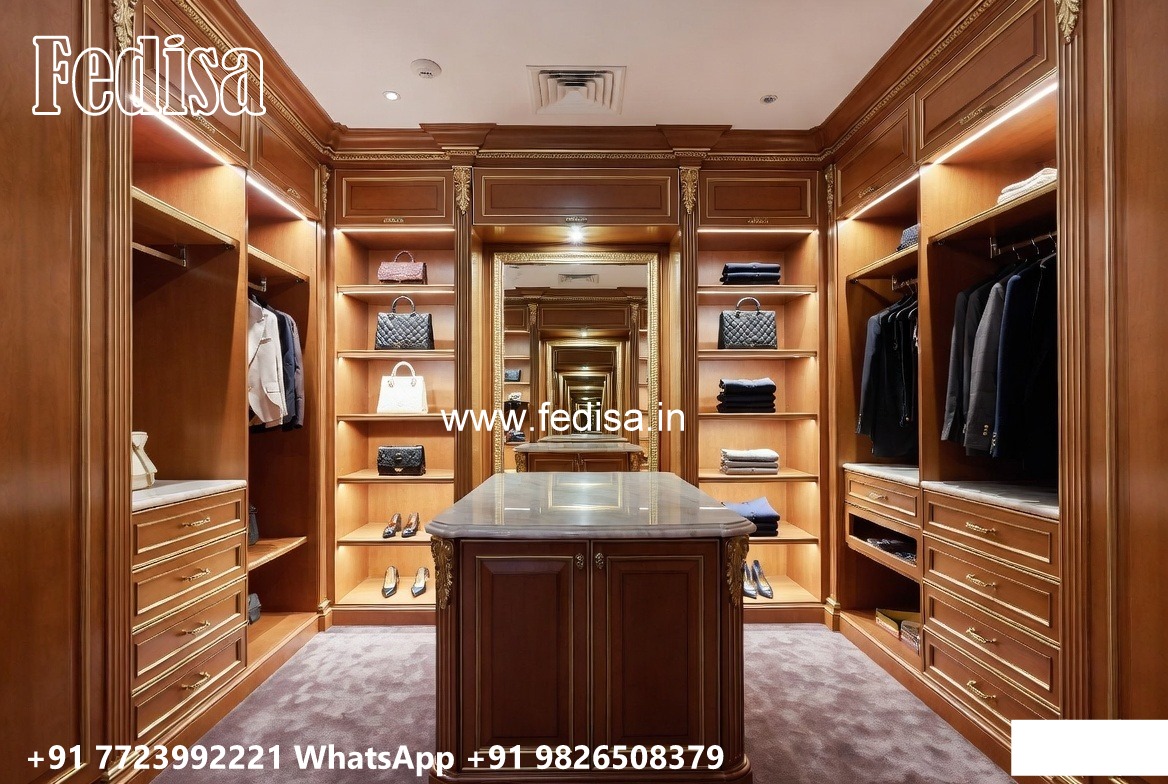 Traditional Wardrobe Design with Custom Features No-6076