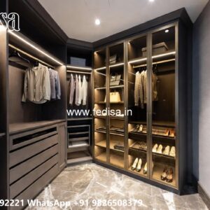 Classic Closet Design with Decorative Mirrors No-6078