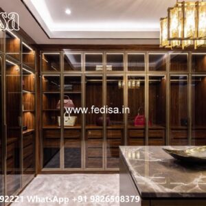 Wooden Wardrobe Design with Vintage Charm No-6091
