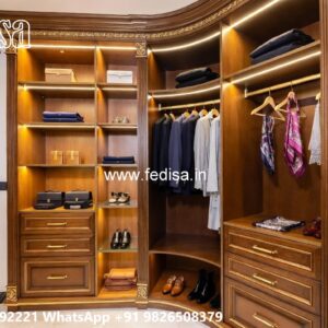 Classic Wardrobe Design with Rich Carvings No-6108