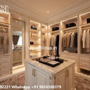 Elegant Bedroom Closet with Wooden Beauty No-6156