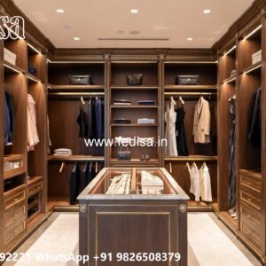 Traditional Wardrobe Design with Wooden Elegance No-6179
