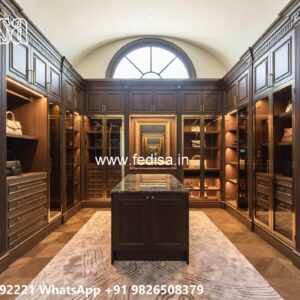 Vintage Closet Design with Premium Wood No-6181