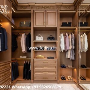 Elegant Wardrobe Design with Premium Wood Beauty No-6259