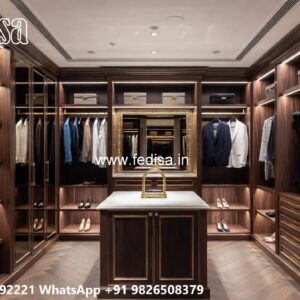 Luxury Wardrobe Design with Artistic Mirrors No-6264