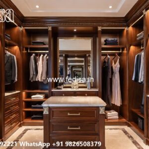 Timeless Wooden Wardrobe with Artistic Finish No-6275