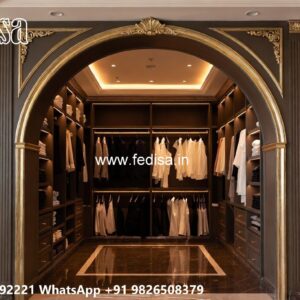 Luxury Classic Closet with Rich Wooden Texture No-6288