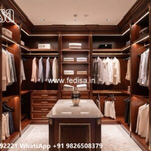 Luxury Wardrobe Design with Decorative Lighting No-6348