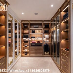 Contemporary Wardrobe Design with Glass Accents No-6382