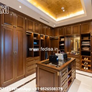 Wardrobe Design with Luxury Wooden Finish No-6418