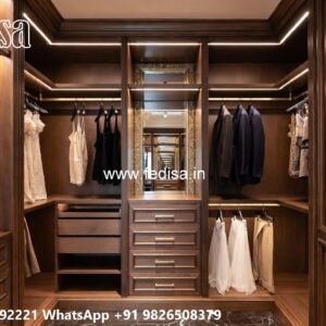 Elegant Wooden Wardrobe Design Trends No-6429