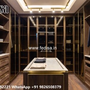 Modern Wardrobe Design with Sliding Glass Doors No-6476
