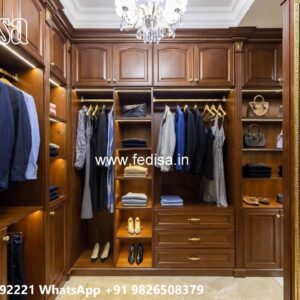 Premium Wardrobe Design with Wooden Texture No-6478