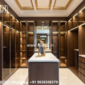 Stylish Wardrobe Design with Decorative Finish No-6483
