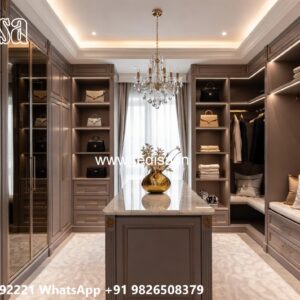 Stylish Wardrobe Design with Sleek Texture No-6512