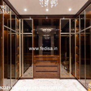 Modern Wardrobe Design with Elegant Shelving No-6555