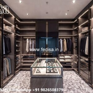 Stylish Wardrobe Design with Decorative Elements No-6556