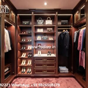 Luxury Bedroom Wardrobe Design with Smart Features No-6571