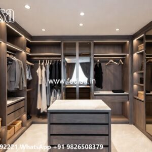 Premium Wardrobe Design with Elegant Wooden Finish No-6575