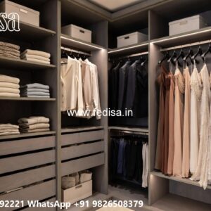 Classic Wardrobe Design with Brass Handles No-6919