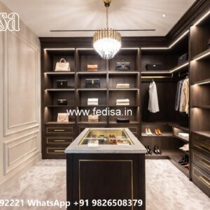 Classic Wardrobe Design with Gold Accents No-6929