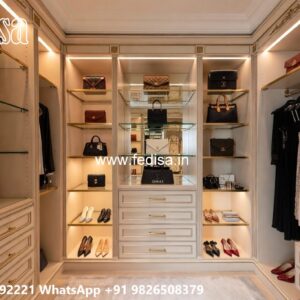 Wooden Closet Design with Elegant Craftsmanship No-7039