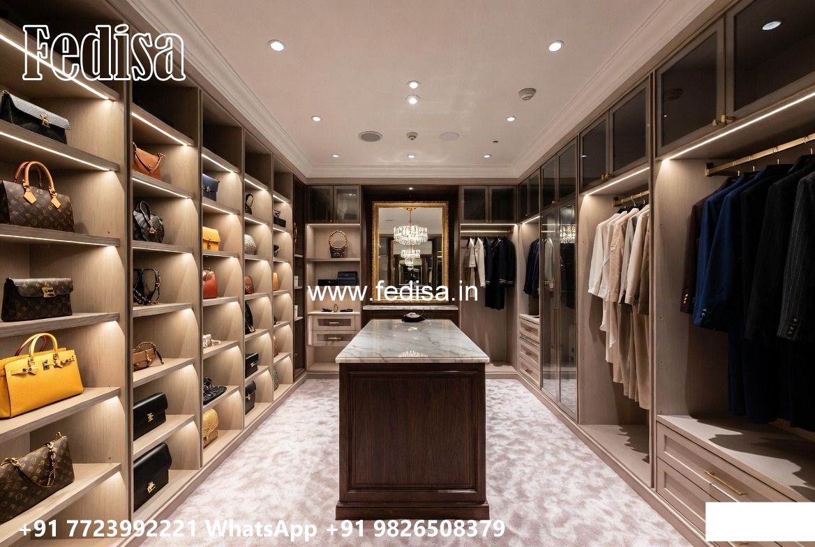 Elegant Wardrobe Design with Rich Wood Texture No-7049