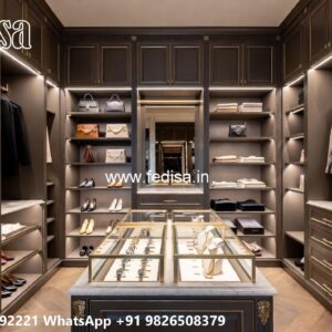 Elegant Bedroom Closet with Wooden Beauty No-7055
