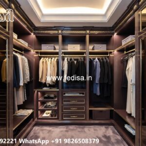 Classic Wardrobe Design with Elegant Shelving No-7062
