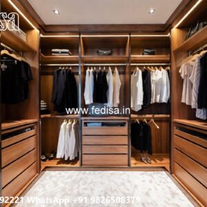 Elegant Wooden Closet with Vintage Charm No-7071