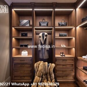 Classic Wardrobe Design with Decorative Mirrors No-7077