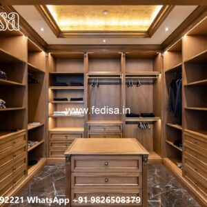 Classic Bedroom Closet with Wooden Texture No-7104